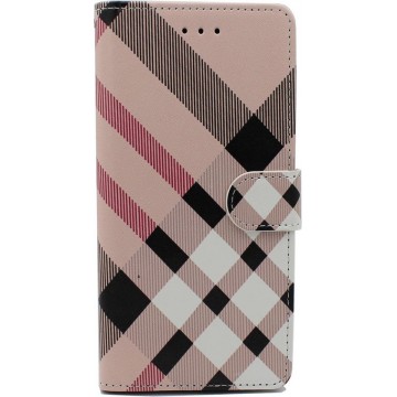 Samsung Galaxy S10 Lite Hoesje met Printje - Portemonnee Book Case - Kaarthouder & Magneetlipje - Geruit