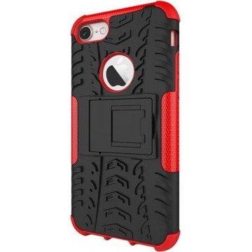 GadgetBay Shockproof bescherming hoesje iPhone 7 8 SE 2020 case - Rood