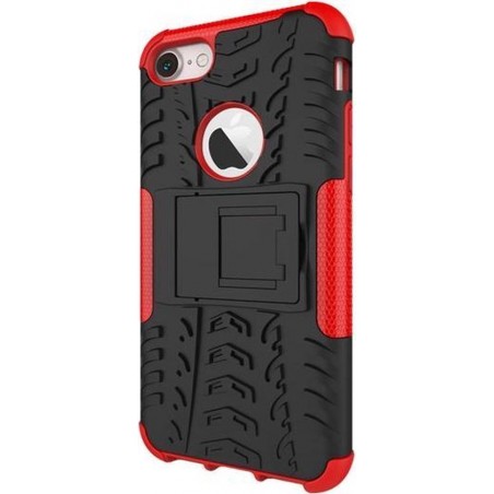 GadgetBay Shockproof bescherming hoesje iPhone 7 8 SE 2020 case - Rood