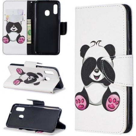 Panda beertje agenda wallet case hoesje Samsung Galaxy A20e