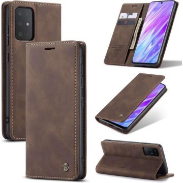 CASEME - Samsung Galaxy S20 Plus Retro Wallet Case - Koffie