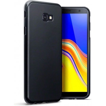 Samsung Galaxy J4 Plus Hoesje - Siliconen Backcover - Zwart