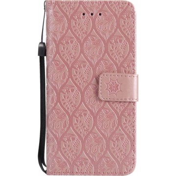 Apple iPhone 7 - 8 Bookcase - Roze - Bloemen - Portemonnee Hoesje