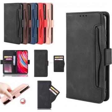 Xiaomi Poco X3 Book Case Zwart Cover Case Hoesje Lederen Pu
