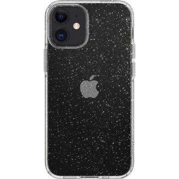 Spigen - iPhone 12 mini Hoesje - Back Case Liquid Crystal Glitter Transparant