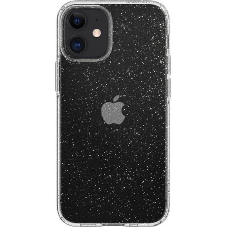 Spigen - iPhone 12 mini Hoesje - Back Case Liquid Crystal Glitter Transparant
