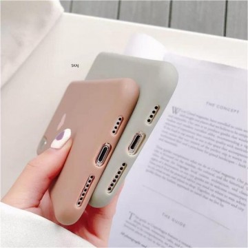 Telefoonhoesje voor iPhone 7 Plus en iPhone 8 Plus - Soft Touch Siliconen Smartphone Case - Back Cover - Grijs