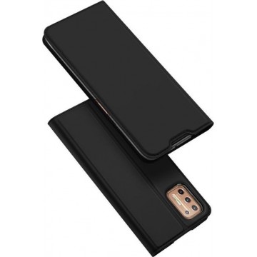 Luxe zwart agenda wallet hoesje Motorola Moto G9 Plus