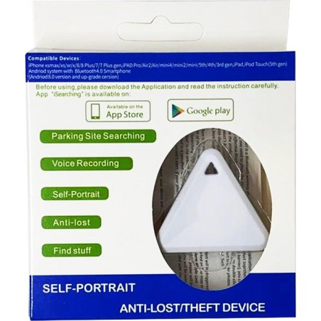 GPS Sleutel Tracker Wit | Sleutel Vinder | GPS Tracker | Incl Batterij | Key Tracker | Key Finder | Bluetooth Keyfinder | BLINQZ