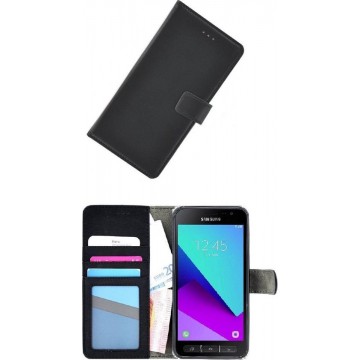 Pearlycase Samsung Galaxy Xcover 4s Zwart wallet bookcase portemonnee hoesje