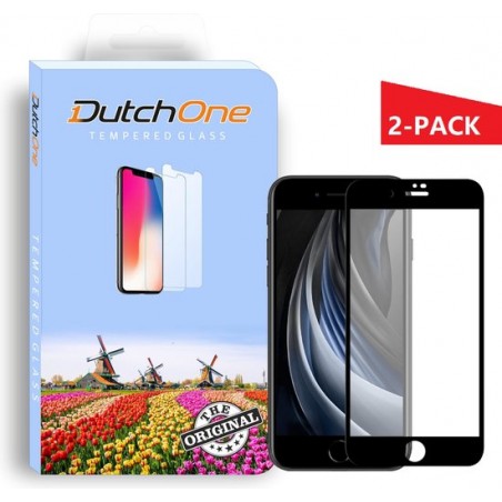 Iphone 8 Screenprotector glas - Iphone 8 Screen Protector -  Geschikt voor Iphone 6 / 7 / 8 / SE2020 - 2-PACK 9D