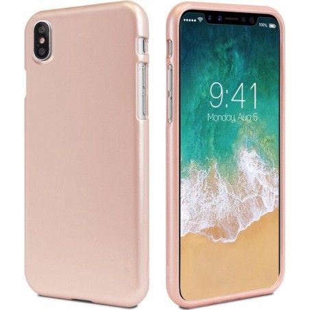 iPhone 10 X -  Slim Case Rose Gold Mercury Jelly