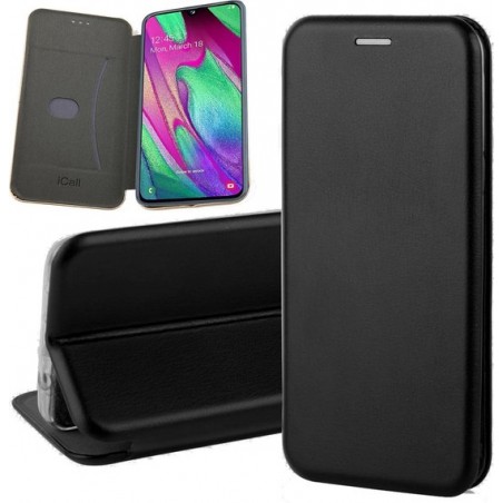 Samsung A40 Hoesje - Samsung Galaxy A40 Hoesje Book Case Slim Wallet Zwart - Hoesje Samsung A40