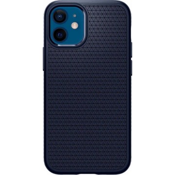 Spigen - iPhone 12 mini Hoesje - Back Case Liquid Air Mat Blauw