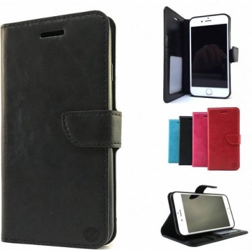 Zwart Wallet / Book Case / Boekhoesje iPhone 6 Plus/6s Plus met vakje voor pasjes, geld en fotovakje