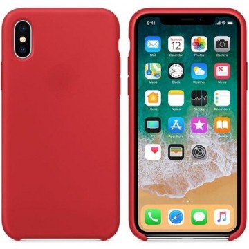 Hoogwaardige iPhone X / Xs Silicone Case Cover Hoes Rood