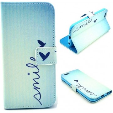 iCarer Smile print wallet case hoesje iPhone 6 6S