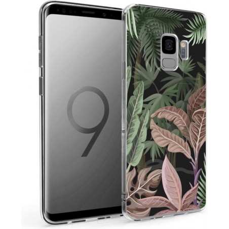 iMoshion Design voor de Samsung Galaxy S9 hoesje - Jungle - Groen / Roze