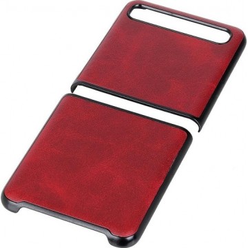 Mobigear Leather Texture Hardcase Hoesje Rood Samsung Galaxy Z Flip