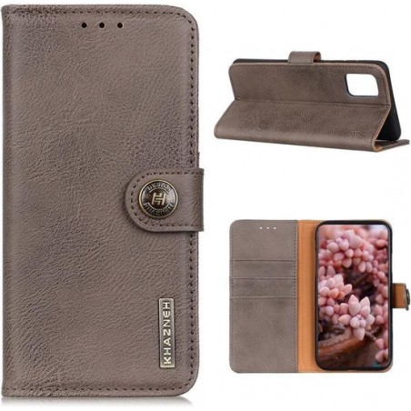 Samsung Galaxy S20 FE Hoesje Vintage Wallet Book Case Grijs