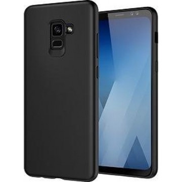 Samsung A8 2018 Siliconen Hoesje Case Zwart