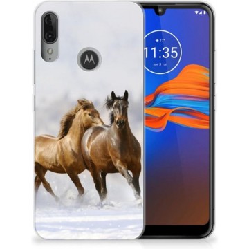 GSM Hoesje Motorola Moto E6 Plus TPU Hoesje Paarden