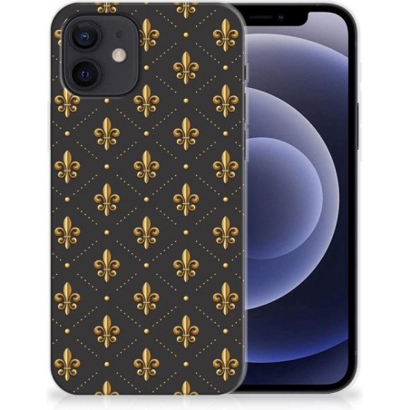 Backcase Siliconen Hoesje iPhone 12 | 12 Pro (6.1") Telefoonhoesje Franse Lelie