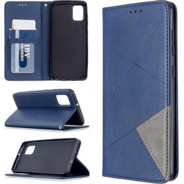 Samsung Galaxy A31 Hoesje - Geometric Book Case - Blauw