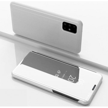 Samsung Galaxy A51 Hoesje - Mirror View Case - Zilver