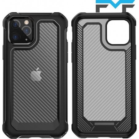 Iphone 7/8 - TPU Telefoonhoesje - Versterkte Rand (Shockproof) - Zwart/Grijs