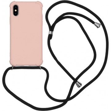 iMoshion Color Backcover met koord iPhone Xs / X hoesje - Roze