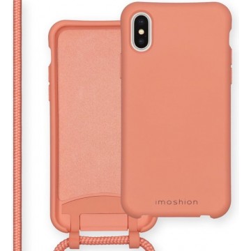 iMoshion Color Backcover met afneembaar koord iPhone Xs / X hoesje - Peach