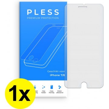 1x Screenprotector iPhone 7 en iPhone 8 - Beschermglas Tempered Glass Cover - Pless®