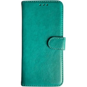 Samsung A51 hoesje - Samsung Galaxy A51 hoesje book case leer wallet portemonnee - turquoise