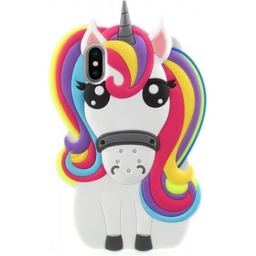 GadgetBay Rainbow Unicorn silicone case iPhone X XS hoesje - Eenhoorn Regenboog