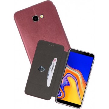 Bordeaux Rood Slim Folio Case voor Samsung Galaxy J4 Plus