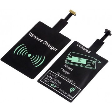 DrPhone Micro USB (B) Wireless Charging Receiver - Draadloos Oplaad Ontvanger - Plug in/uit