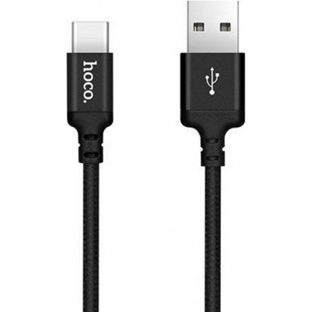 Hoco USB-C naar USB Adapter Kabel | 2 Meter |Geweven | Zwart / Black