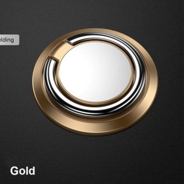 Luxe ronde Goudkleurige ring vinger houder- standaard voor telefoon of tablet / magnetisch en 3mm dun