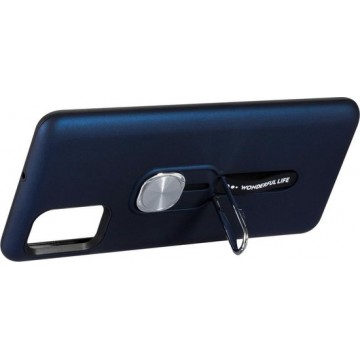 Mobigear Shockproof Stand Case Hoesje Blauw Samsung Galaxy A51