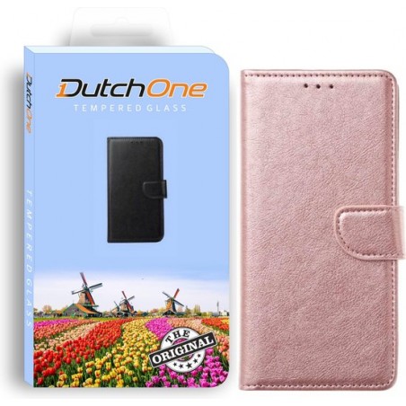 Iphone SE2020 - Book Case rose goud- Leren hoesje - Pasjes  - Wallet  - Portemonnee - hoesje - geschikt voor iphone 7/8/SE2020