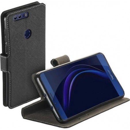 HC Bookcase Flip Cover Wallet Hoesje - Huawei Honor 8 Zwart