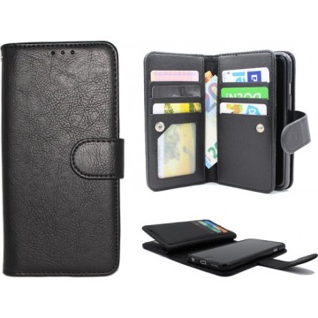 Huawei Mate 20 Lite Hoesje - Hoge Kwaliteit Portemonnee Book Case met Extra Vakken - Zwart