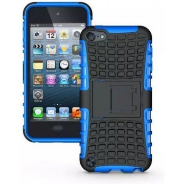 GadgetBay Shockproof blauw iPod Touch 5 6 7 hoesje standaard case cover