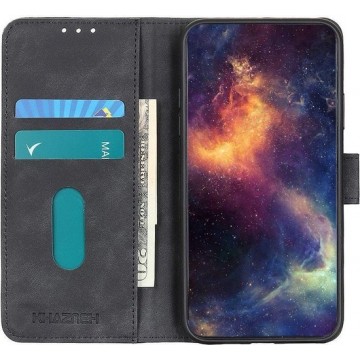 OnePlus Nord N10 Hoesje Retro Wallet Book Case Zwart