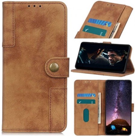 Samsung Galaxy S10 Lite Retro Book Case Bruin