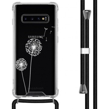 iMoshion Design hoesje met koord voor de Samsung Galaxy S10 Plus - Paardenbloem - Wit