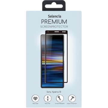 Selencia Gehard Glas Premium Screenprotector voor de Sony Xperia 10 - Zwart