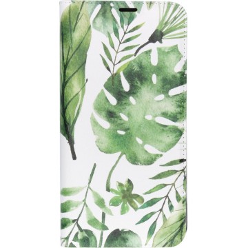 Design Softcase Booktype Samsung Galaxy A10 hoesje - Monstera Leafs