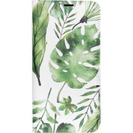 Design Softcase Booktype Samsung Galaxy A10 hoesje - Monstera Leafs